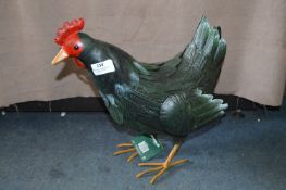 *Ornamental Painted Metal Chicken