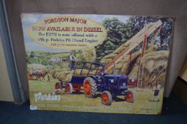 *70x50cm Metal Sign - Fordson Major Tractor