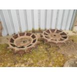 Pair of Spade Lug Wheels