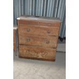 Pine Two over Three Chest of Drawers