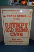 *70x50cm Metal Sign - Grumpy Old Men's Club