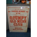 *70x50cm Metal Sign - Grumpy Old Men's Club