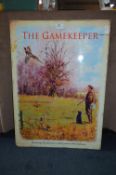 *70x50cm Metal Sign - The Game Keeper