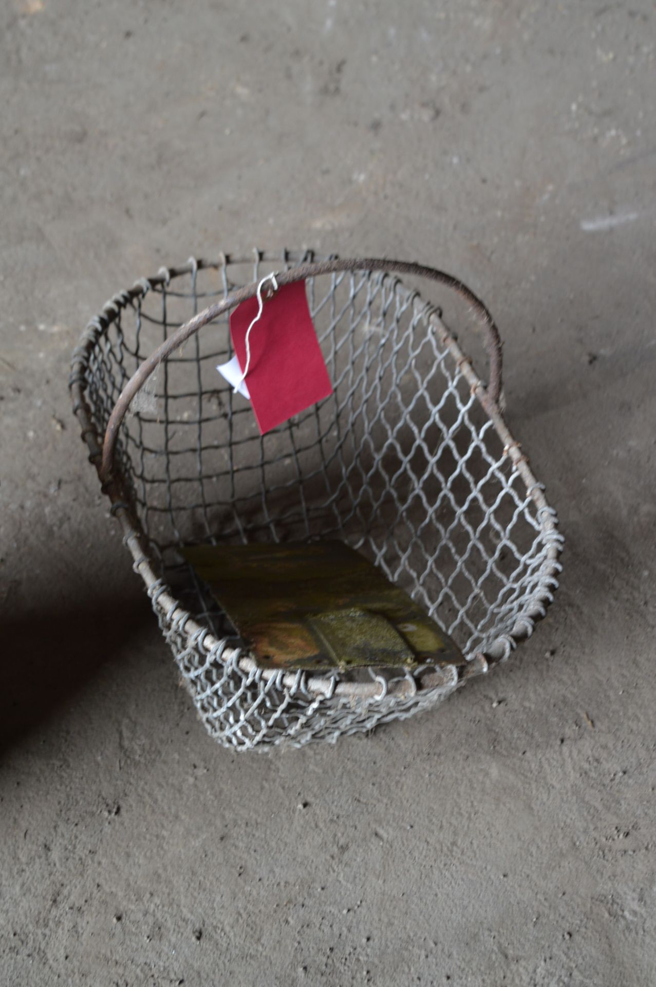 Galvanised Potato Basket and a Enamel Sign