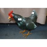 *Ornamental Painted Metal Chicken