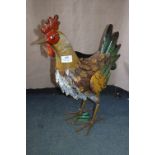 *Ornamental Painted Metal Chicken