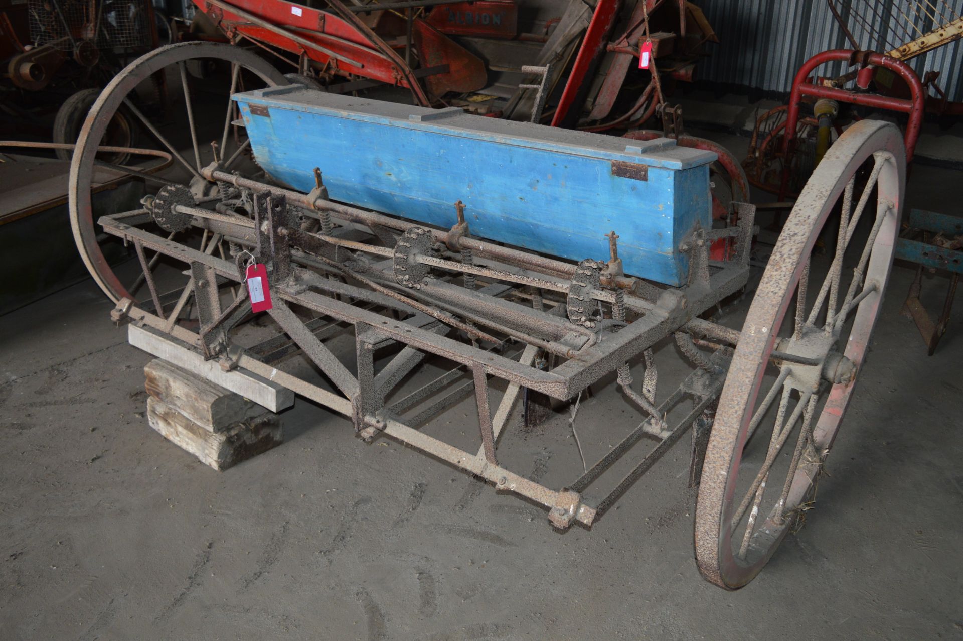 Four Row Wooden Box Corn Drill