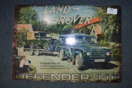 *40x30cm Metal Sign - Land Rover Defender 110