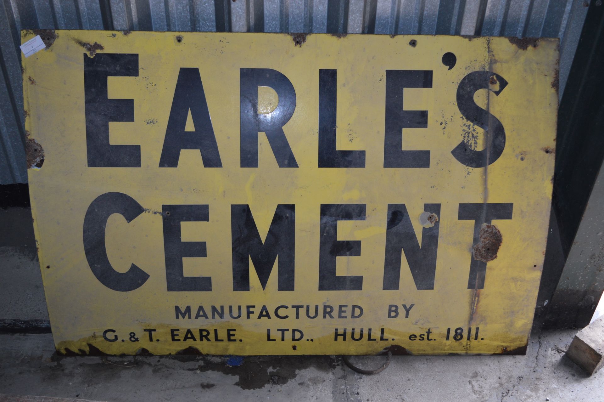 Earl's Cement Enamel Sign 60x40"