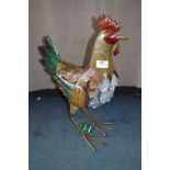 *Ornamental Painted Metal Chicken