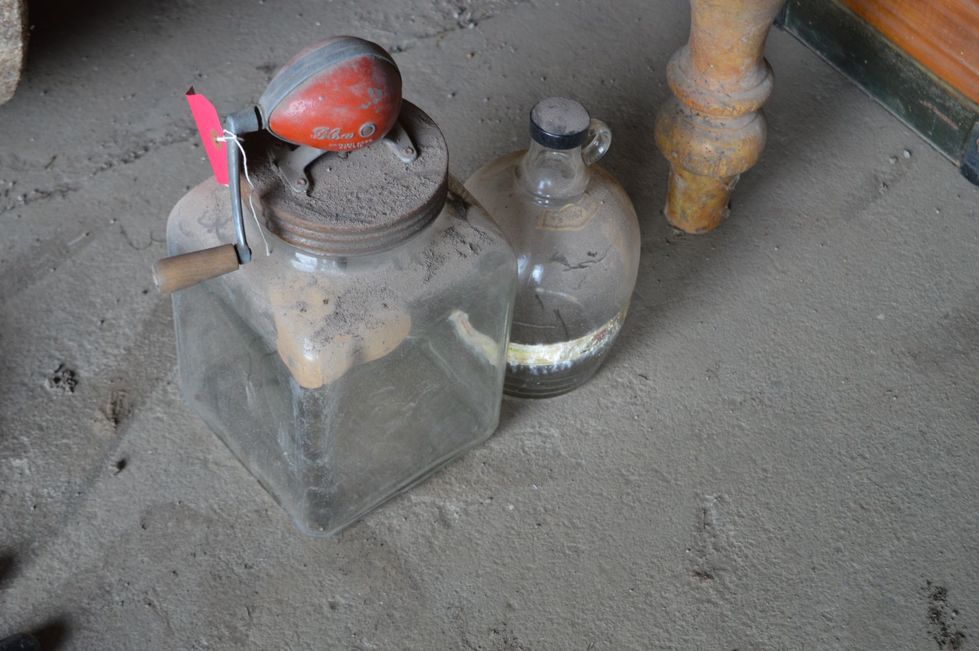 Blow Butter Churn and a Glass Jug