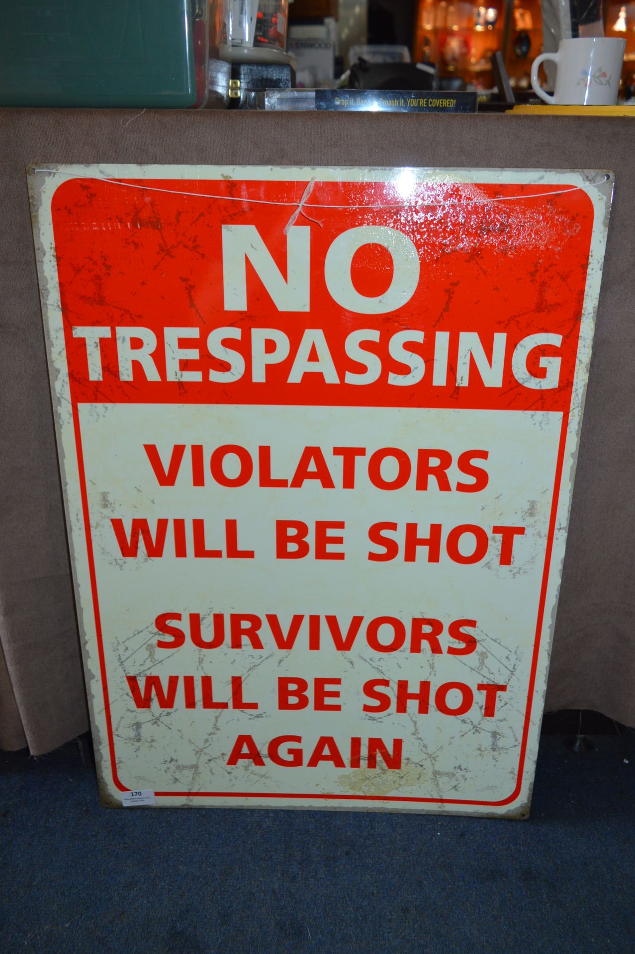 *70x50cm Metal Sign - No Trespassing