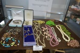 Tray Lot of Costume Jewellery; Beaded Necklaces, W