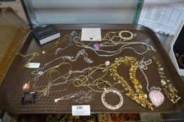 Tray Lot of Costume Jewellery, Necklaces and Pende