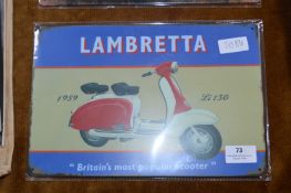 Printed Metal Sign - Lambretta