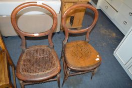 Pair of Victorian Bloom Back Dining Chairs