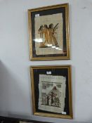 Pair of Gilt Framed Egyptian Papyrus Prints