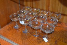 Collection of Twelve Babycham Glasses