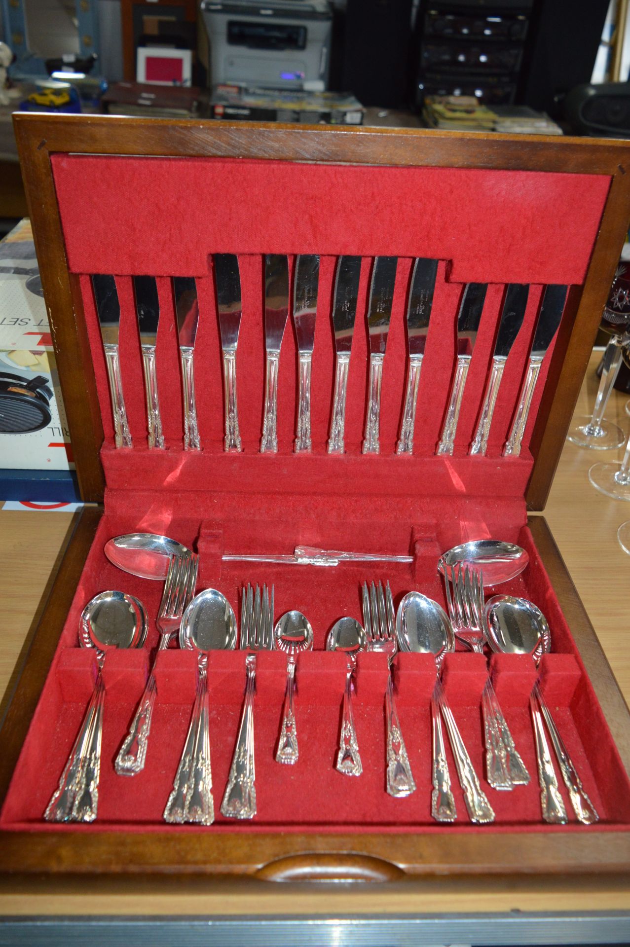 Cased Canteen of Silver Plated Cutlery