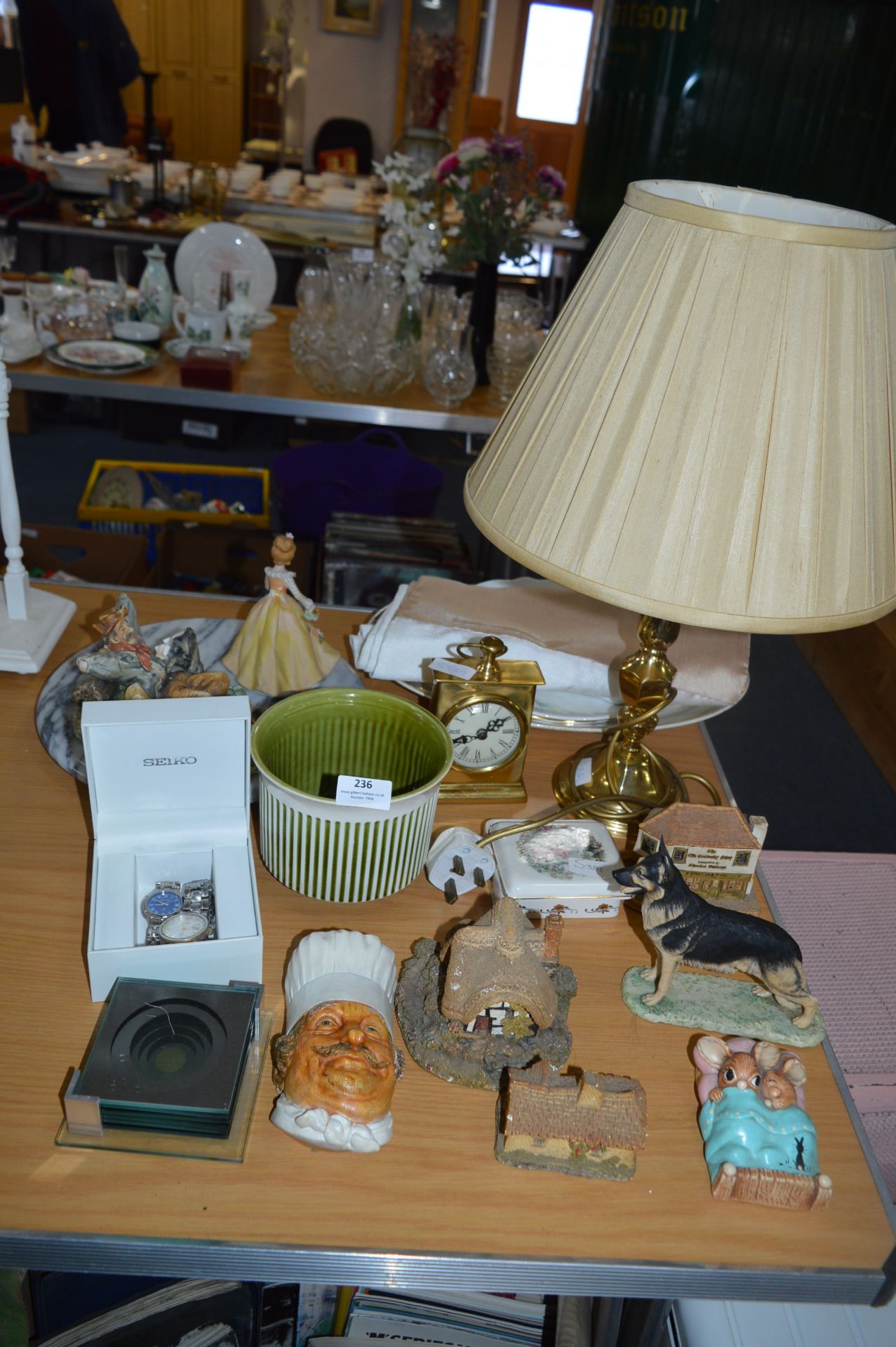 Table Lot; Bosson's Mask, Lilliput Lane, Table Lam