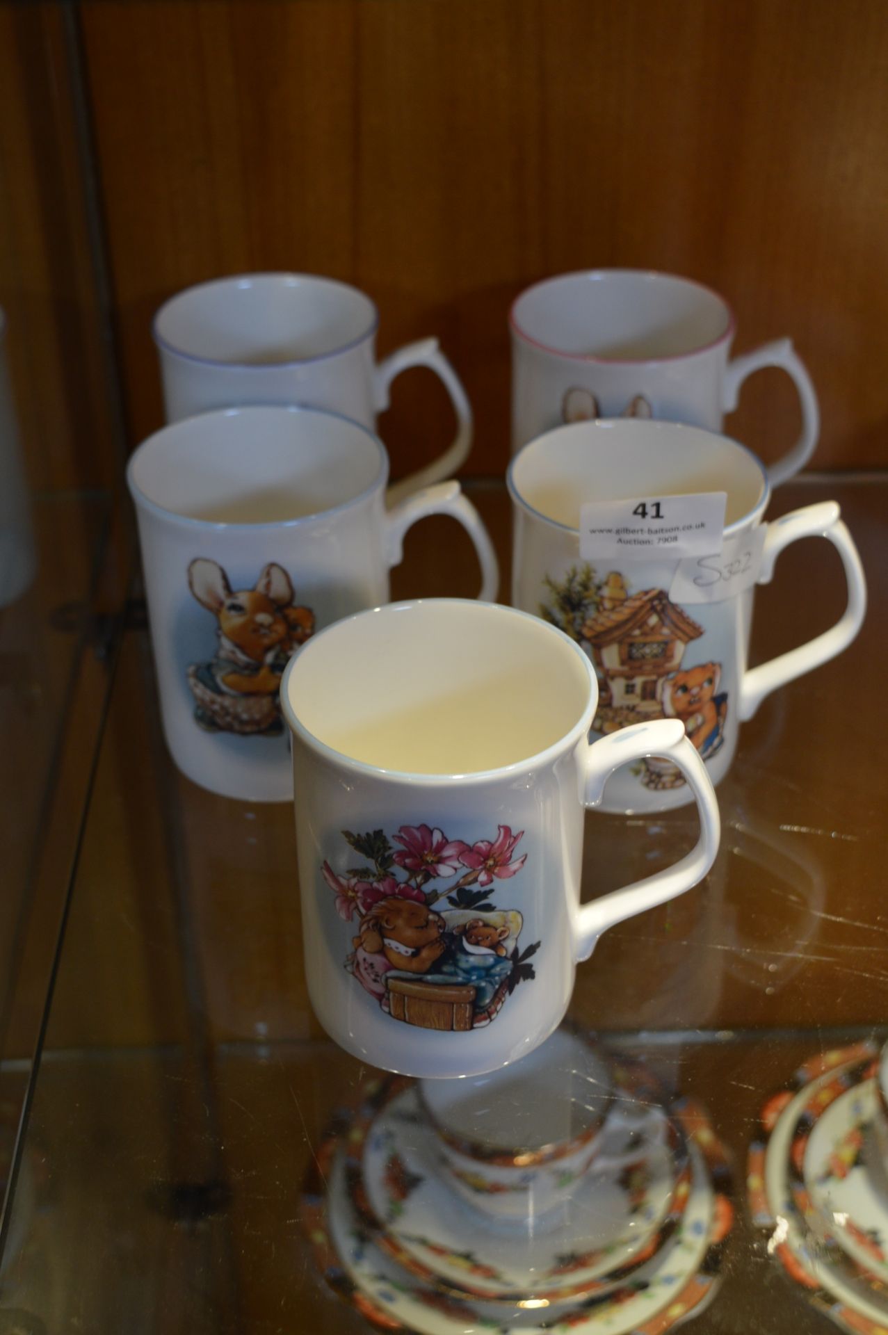 Set of Five Pendelfin Mugs