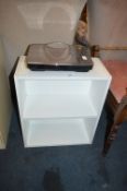 White Wall Mounted Shelf Unit and Bathroom Scales