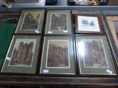 Set of Five Victorian Prints by Waldo Sargent 1883