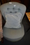 Grey Upholstered Bedroom Chair