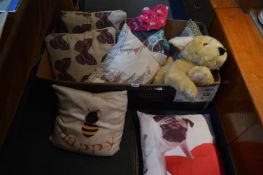 Assorted Scatter Cushions and Soft Toys