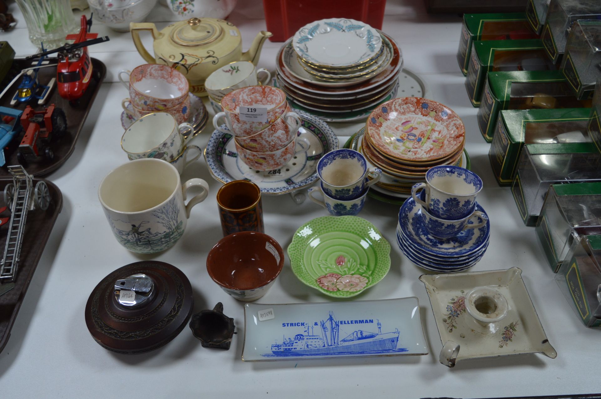 Assorted Decorative Plates, Dish, Blue & White War