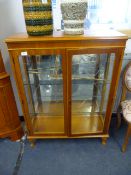 Walnut Effect Display Cabinet