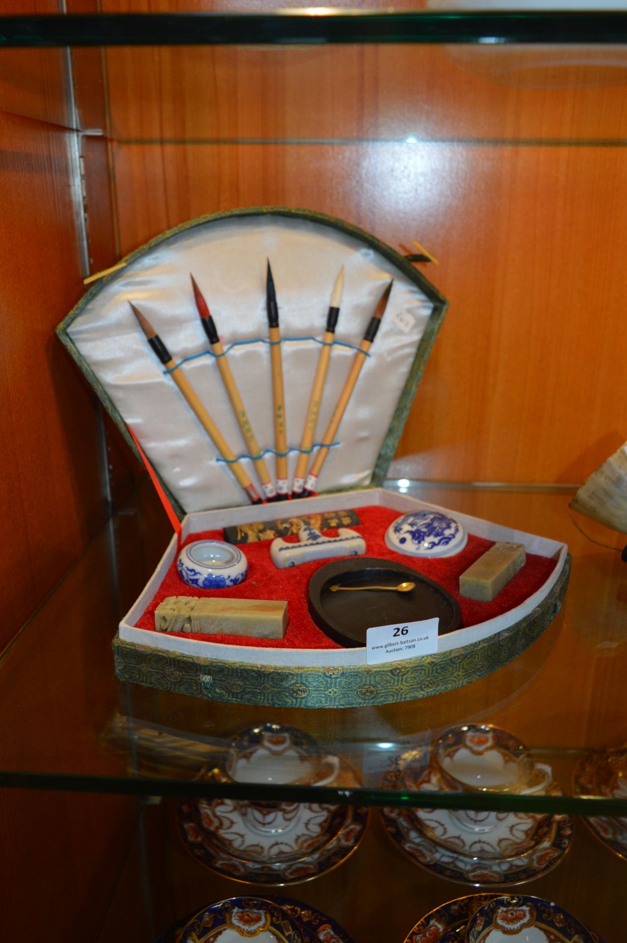 Cased Chinese Calligraphy Set