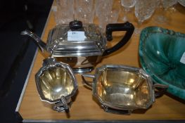 Silver Plated Three Piece Tea Set