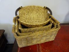 Graduating Set of Wicker Baskets and One Other