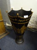 Black &Gilt Metal Umbrella Stick Stand