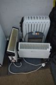 Two Electric Radiator Heaters and a Rotating Heate