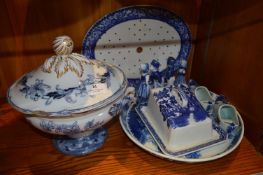 Blue & White Pottery, Cheese Dish, Serving Bowl, G