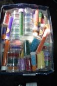 Box Containing Assorted Coloured Glitter Beads