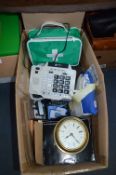 Box Containing Russell Hobs Kettle, Wall Clock, Fi