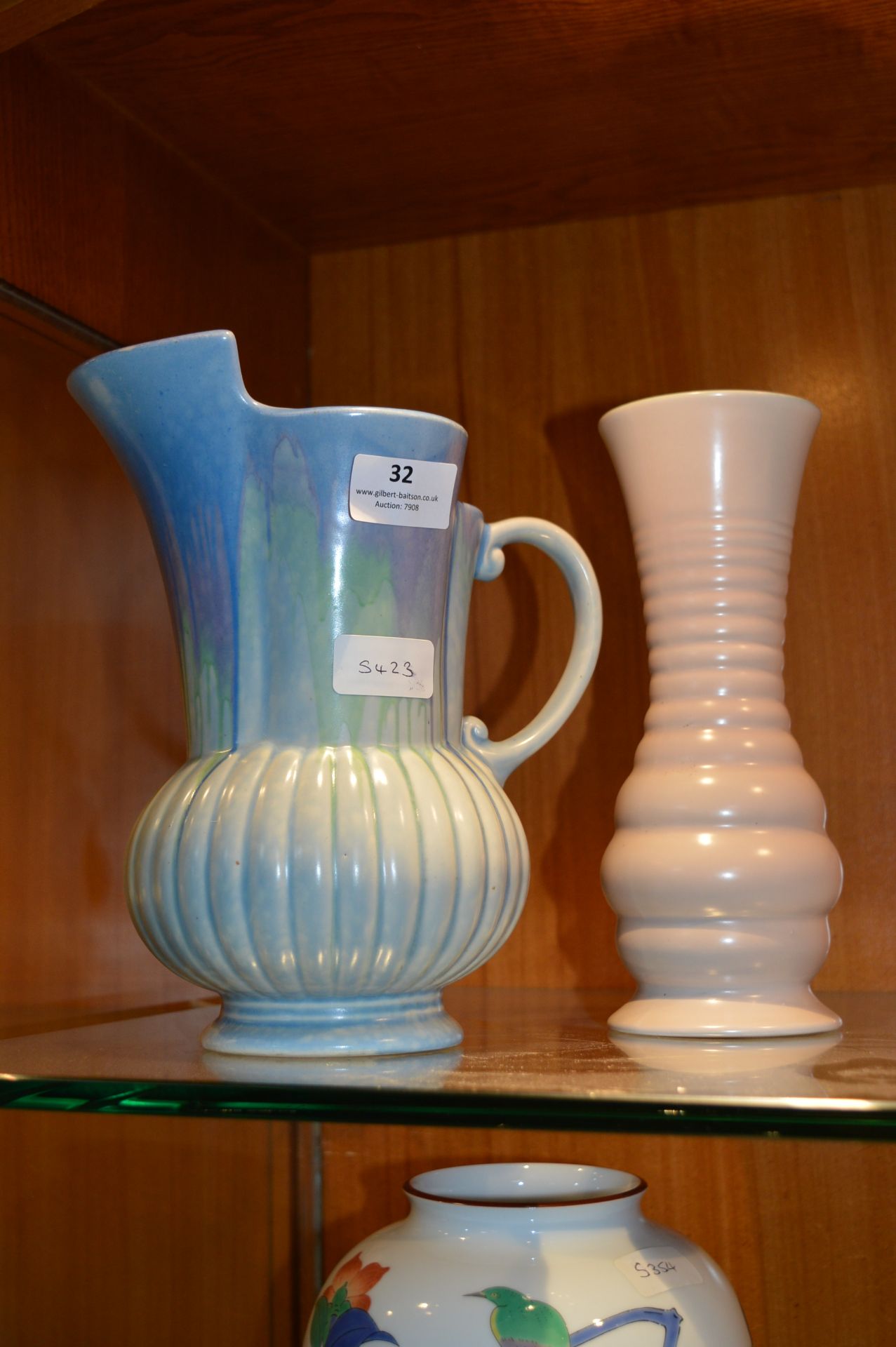Art Deco Pottery Jug and Vase