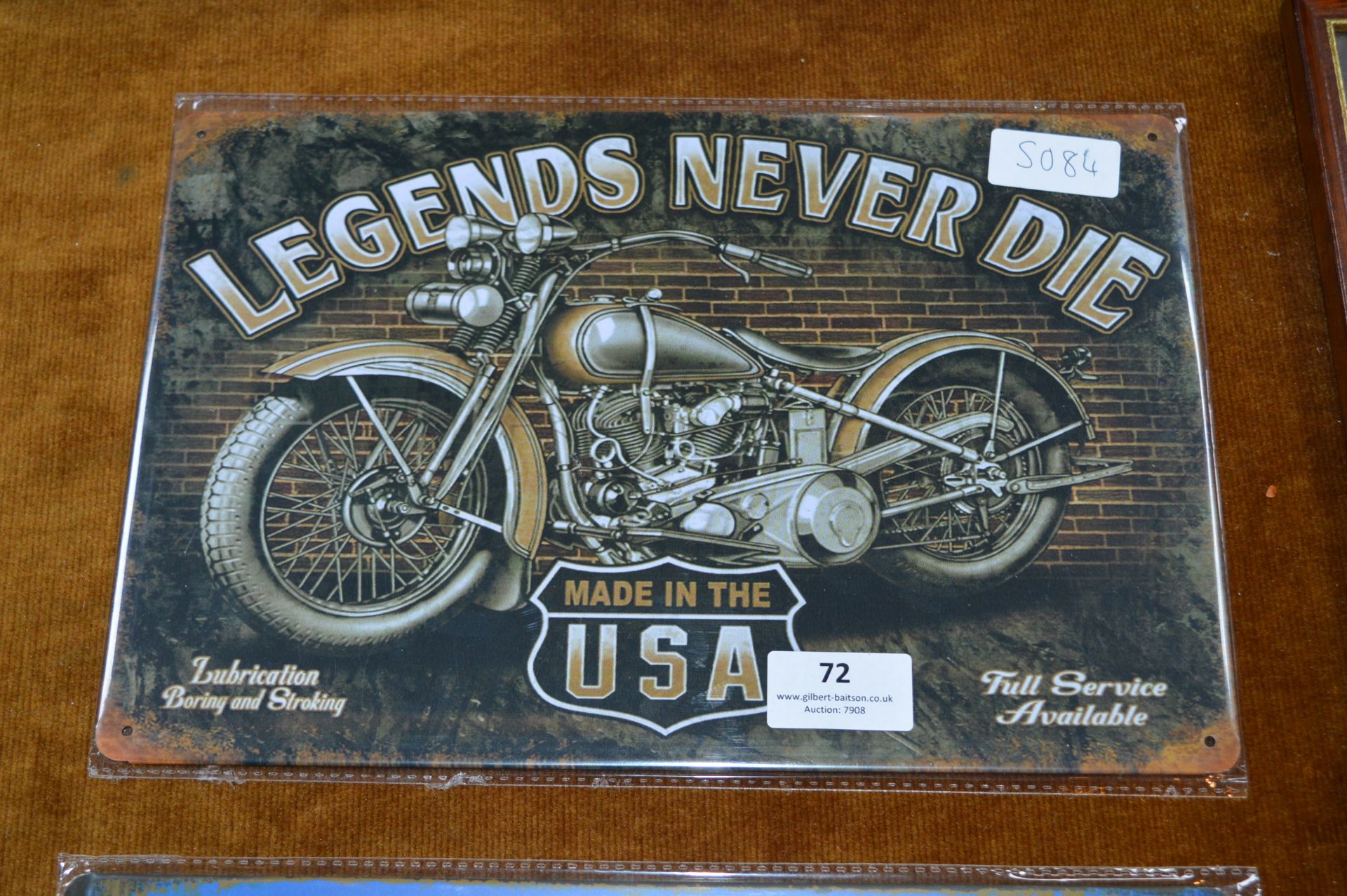 Printed Metal Sign - Legends Never Die