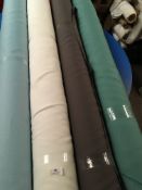 Four Rolls of Polyester Crepe Fabric Assorted Colours and Lengths