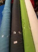 Four Rolls of Polyester Crepe Fabric Assorted Colours and Lengths