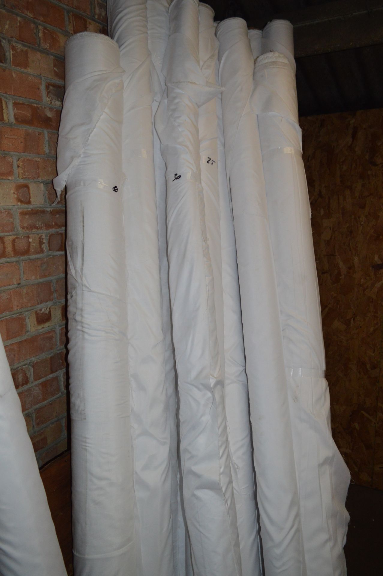 100m by 86" of White Polyester Cloth