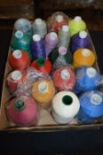 Approximately 20 Rolls of Mixed Polyester Threads