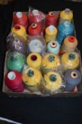 Approximately 20 Rolls of Mixed Polyester Threads