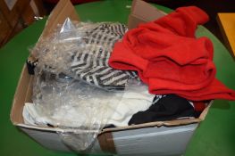 Box Containing 50 Assorted Items of Clothing; Trousers, Tops, Sports Hoodies, etc.