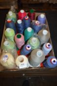 Approximately 20 Rolls of Mixed Polyester Threads