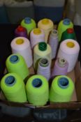 Sixteen Cones of Mixed Polyester Thread