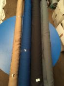 Four Rolls of Polyester Crepe Fabric Assorted Colours and Lengths